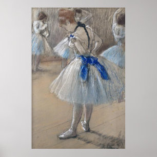 Poster Blue Ribbon Dancer Edgar Degas