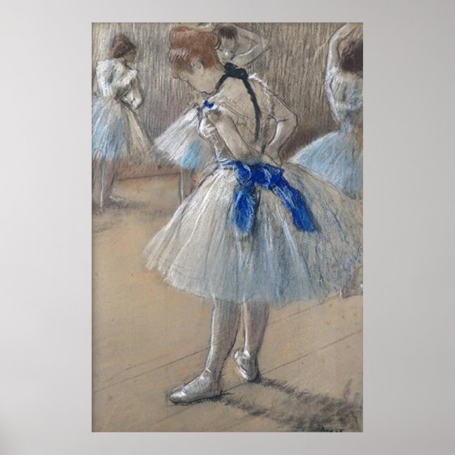 Poster Blue Ribbon Dancer Edgar Degas (Frente)