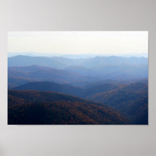 Pôster Blue Ridge Mountains na queda, North Carolina