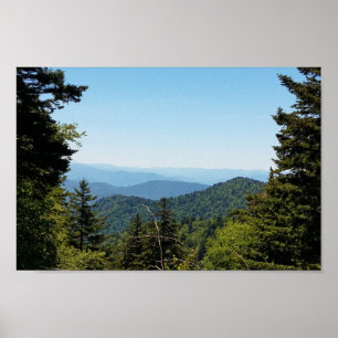 Poster Blue Ridge Mountains near Cherokee, North Carolina