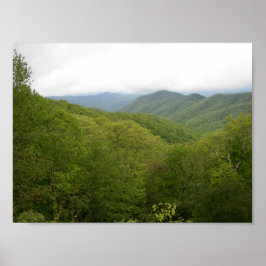 Poster Blue Ridge Mtns seen from Blue Ridge Parkway, NC