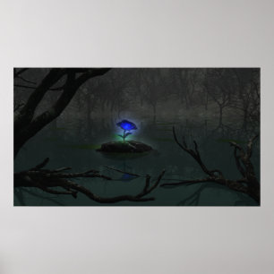 Poster Blue Rose Print