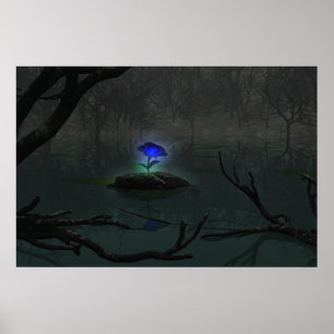 Poster Blue Rose Print