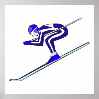 Pôster Blue Ski Fast