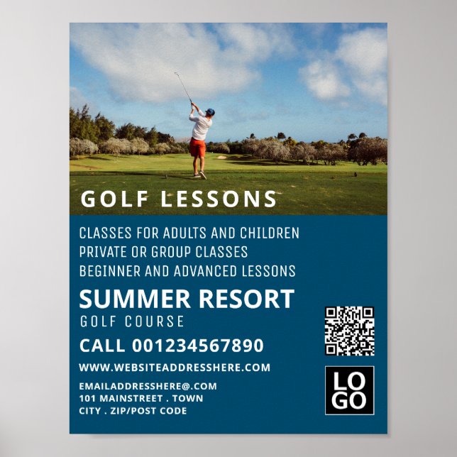 Poster Blue Sky, GoIf Publicidade de lição (Frente)