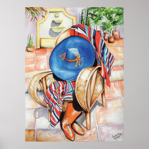Pôster Blue Sombrero