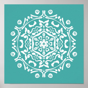 Poster Blue Spruce Mandala