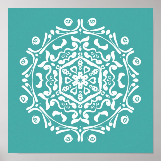Poster Blue Spruce Mandala (Frente)