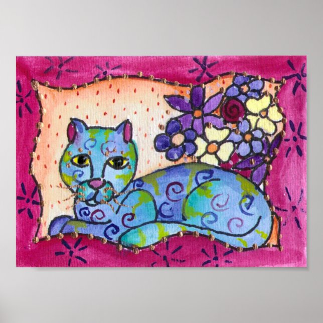 Poster Blue Tabby Cat (Frente)