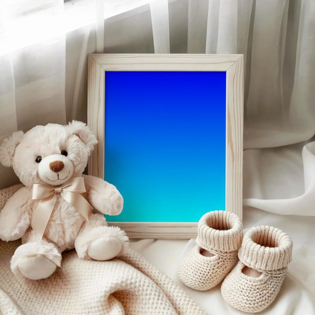 Pôster Blue to Aqua Gradient (Blue to Aqua Gradient Poster)