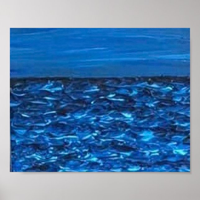 Poster Blue Wave Texture Print  (Frente)