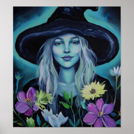 Poster BlueAuraFlowerWitch