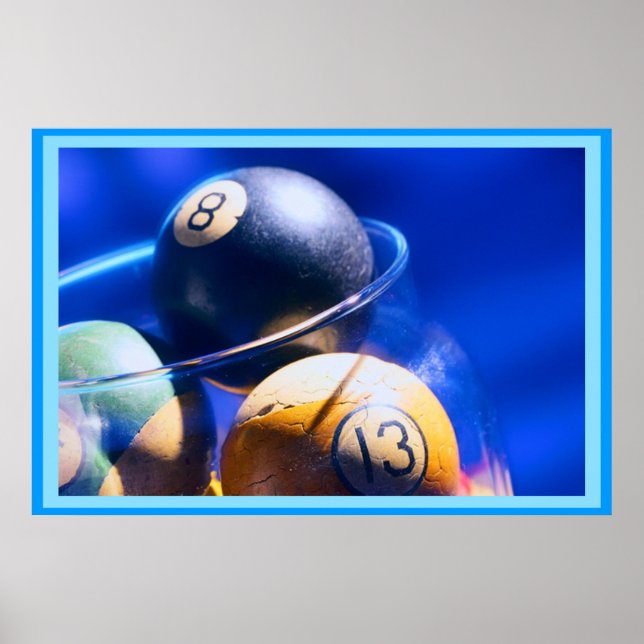 Poster Blueball Billiards Art (Frente)