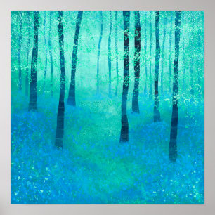 Poster Bluebell Woodland