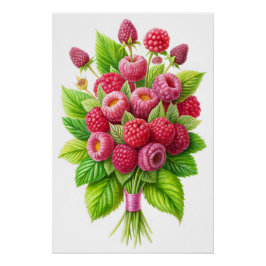 Pôster Blueberry Bliss - Tapeçaria do Buquê de Berry Juic