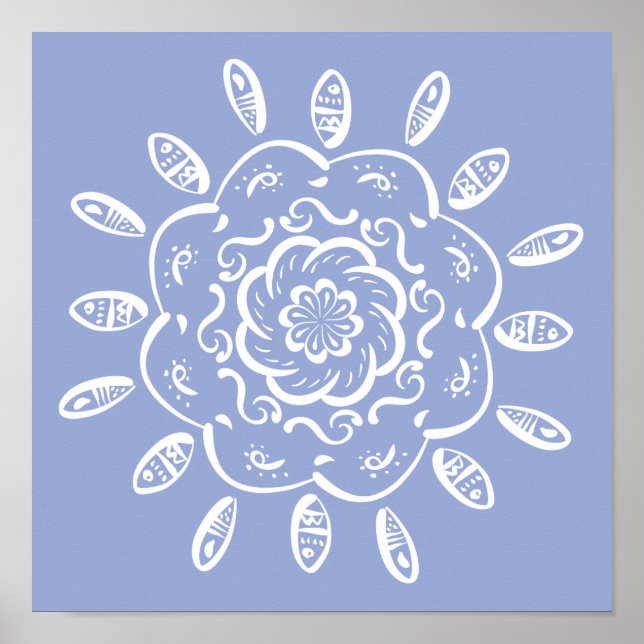 Pôster Blueberry Mandala (Frente)