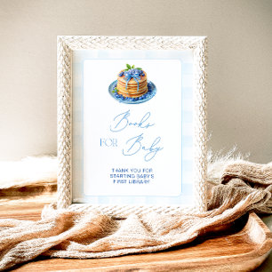 Poster Blueberry Pancake Baby Brunch Livros para Bebê