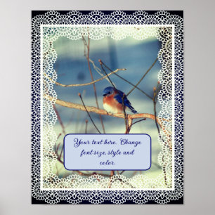 Poster Bluebird Crie seu próprio texto personalizado