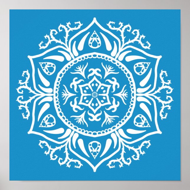 Pôster Bluebird Mandala (Frente)