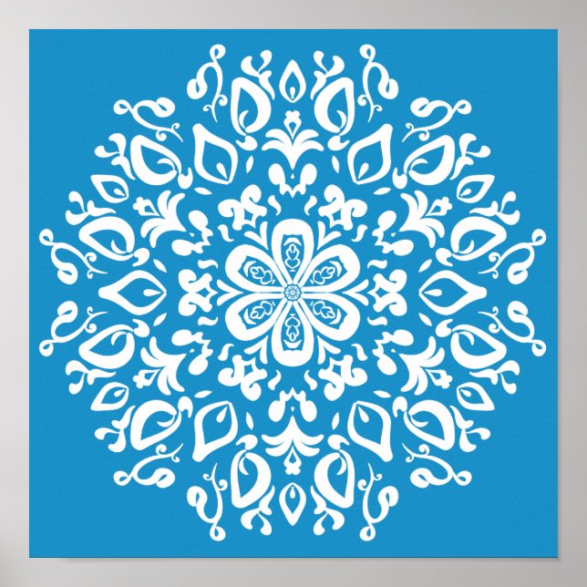 Pôster Bluebird Mandala (Frente)