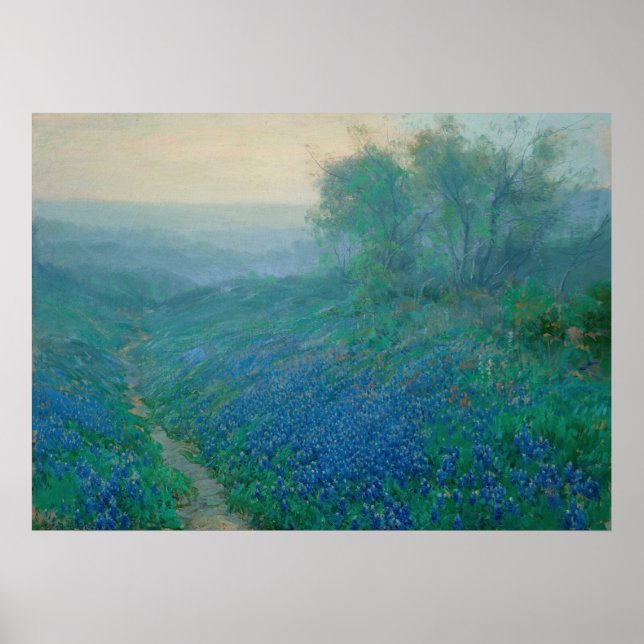 Poster Bluebonnets no amanhecer, Onderdonk (Frente)