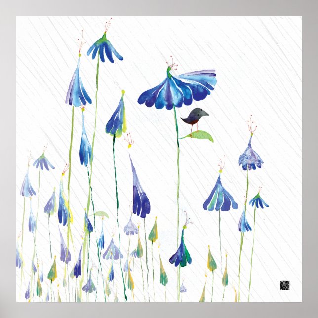 POSTER BLUEFLOWERRAIN (Frente)