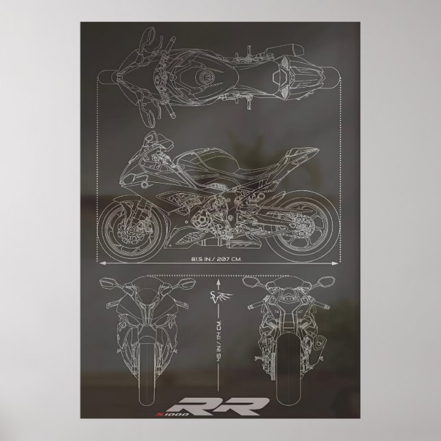 Poster Blueprint S1000RR (Frente)
