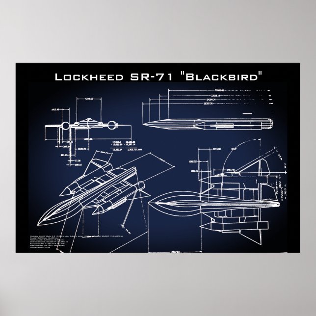 Poster Blueprint SR-71 (Frente)