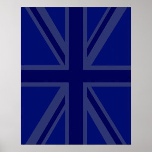 Pôster Blues para bandeira britânica de bandeira da Uni
