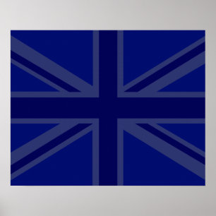 Poster Blues para bandeira britânica de bandeira da Uni