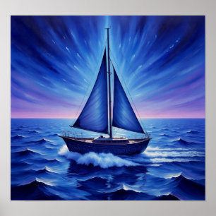 Poster BlueSailBoat