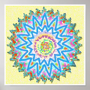 Pôster BlueStar Chakra cura reconfortante Sparkling