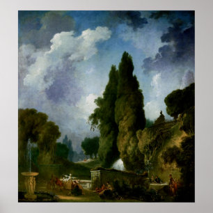 Poster Bluff do Homem Cego - Arte Fragonard Rococo