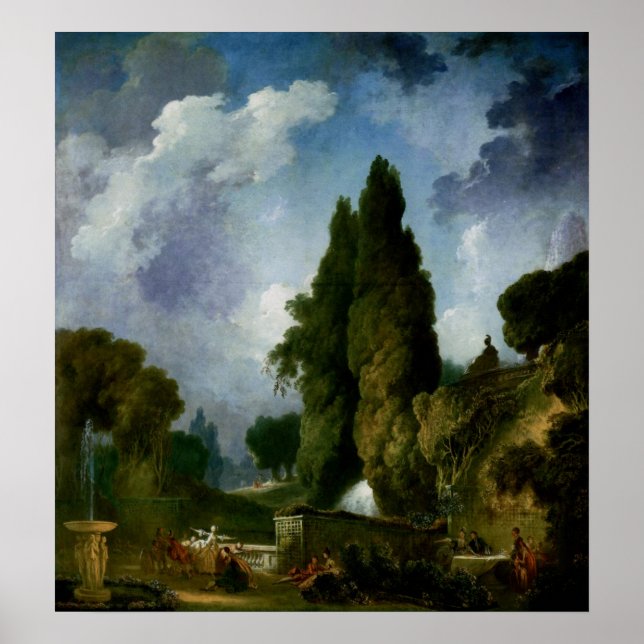 Poster Bluff do Homem Cego - Arte Fragonard Rococo (Frente)