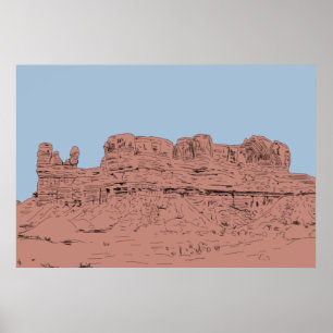 Poster Bluff, Ilustração de Utah