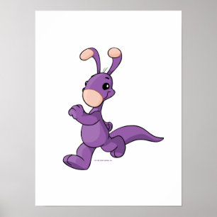 Pôster Blumaroo roxo de marcha