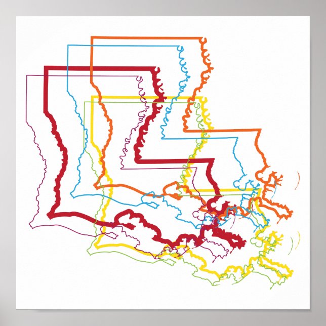 Poster blur do orgulho da Louisiana (Frente)