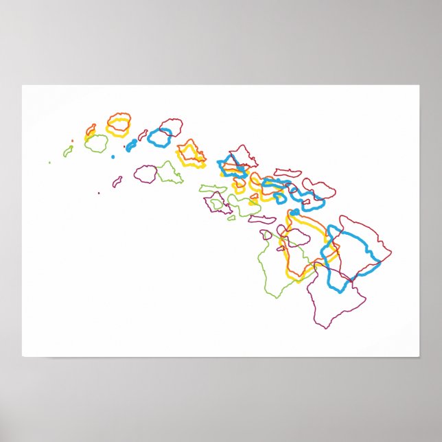 Pôster blur do orgulho do Havaí (Frente)