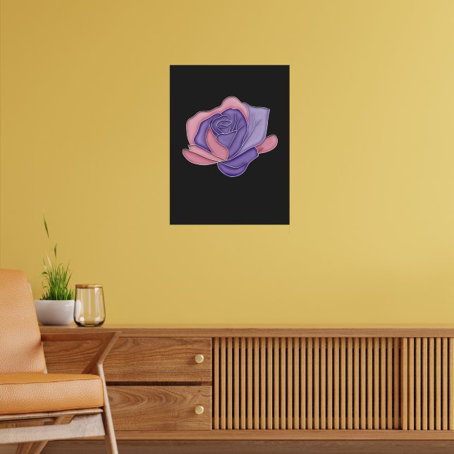 Poster Blush and Bloom Rose (Sala de Estar 2)
