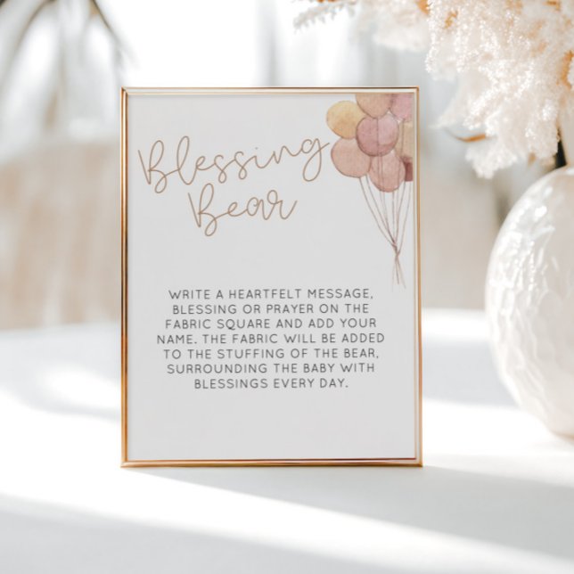 Poster Blush Balloons Blush Bear (Criador carregado)