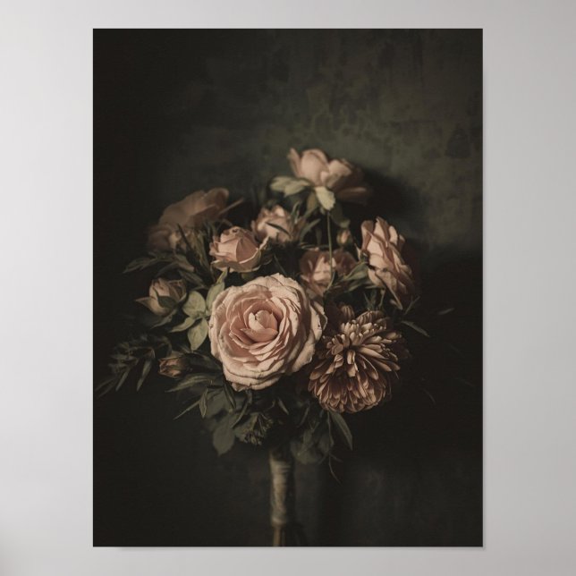 Poster Blush Bouquet Vintage Floral Study (Frente)