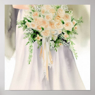 Poster Blush Clássico, Buquê em Cascata Bridal 2,