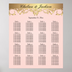 Poster Blush e Design Dourado pálidos - 16 Gráfico de ass