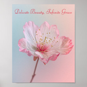 Poster Blush of Primavera: Elegância do Flor de Cereja