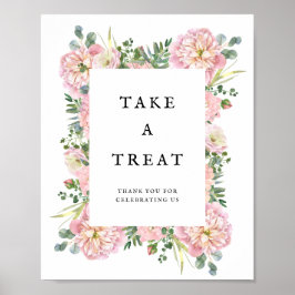 Poster Blush Peonies Hydrangea Eucalyptus Favors