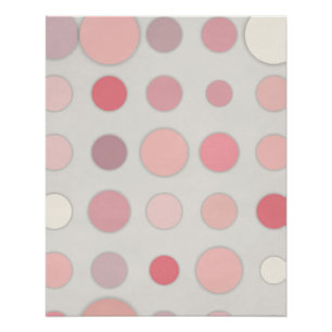 Pôster Blush Rosa Pontos Abstratos em Cinza Suave