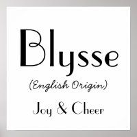 Blysse English Origine Com Significado Em Branco