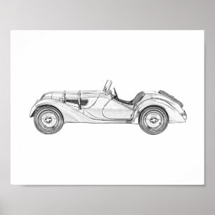 PÔSTER BMW 328 1936