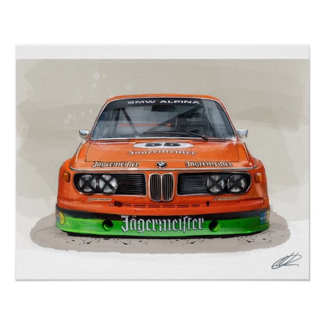Pôster BMW 3.0 CSL Alpina (Frente)
