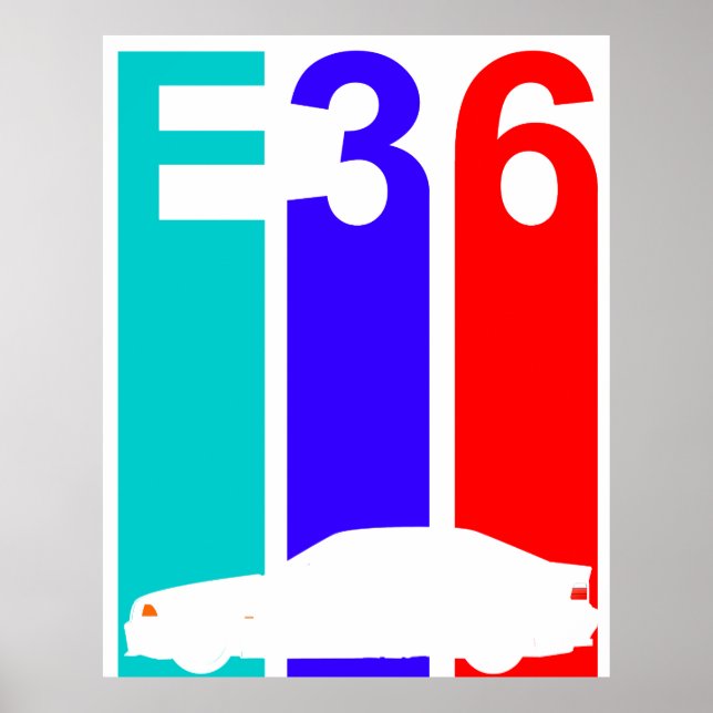 Poster BMW E36 Bimmer (Frente)